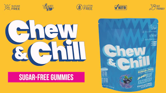 CHEW & CHILL - Chew & Chill | Edibles | blue razzberry | 10pc x 100MG