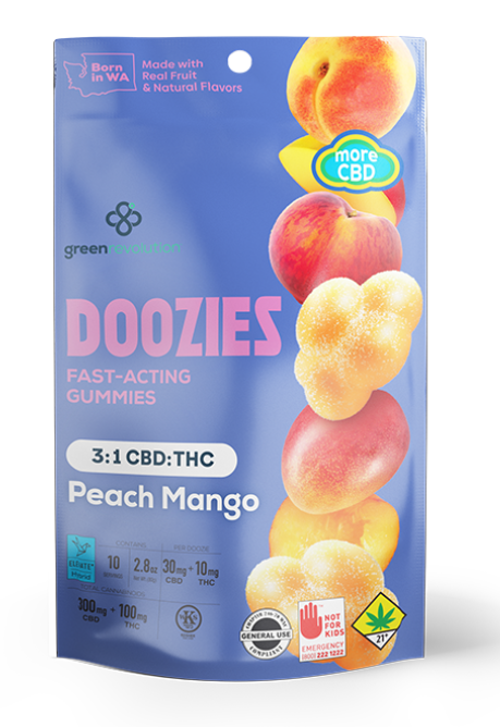 Doozies | Edible | Peach Mango 3:1 CBD:THC | 10-pack | 10mg