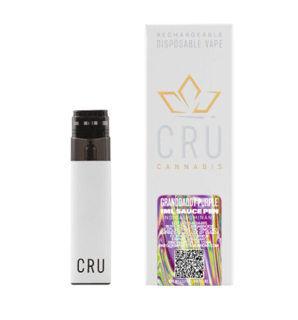 Cru | Live Resin Vape AIO | Granddaddy Purple | 1g