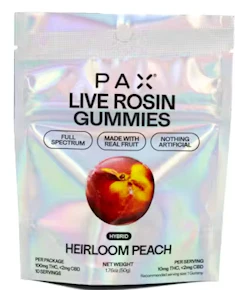 PAX | Edibles | Heirloom Peach | Rosin | 10pk | 100mg