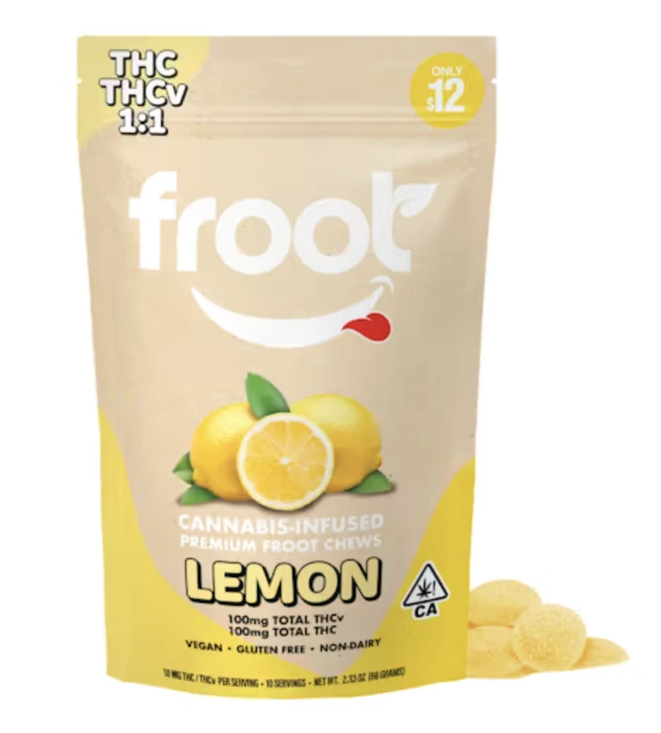 Froot - Froot Gummies - Lemon THCv 1:1 100mg 10pk Main Image