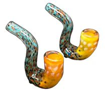 6.5" Golden Frit Sherlock Pipe