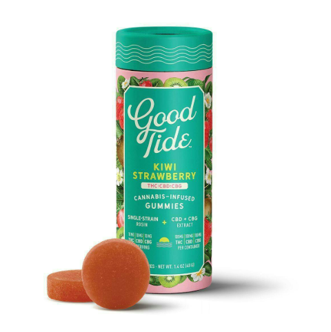 Good Tide | Edible | Kiwi Strawberry 1:1:1 THC:CBD:CBG | 10-pack | 10mg