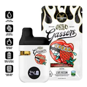 Claybourne Gold Cuts Live Resin Gassers AIO 1g Strawberry C.R.E.A.M