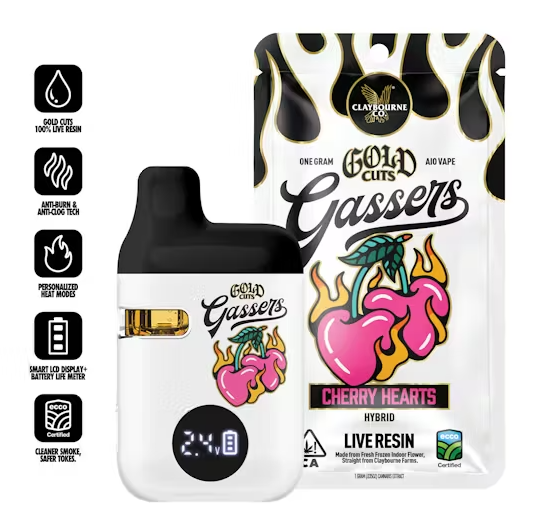 Live Resin Gassers AIO 1g Cherry Hearts
