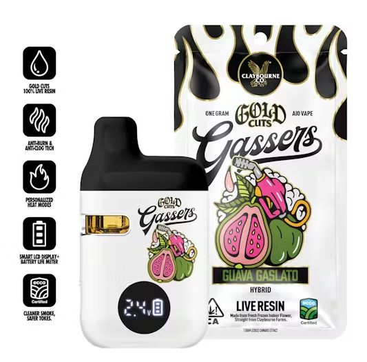 Live Resin Gassers AIO 1g Guava Gaslato