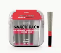 Boutiq Snack Pack - Cherry Gelato x Mango Kush 53% - Live Diamond Infused Pre Rolls (5pk)