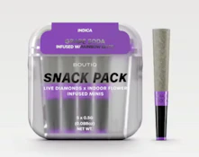 Boutiq Snack Pack - Grape Ape x Pluto 52-53% - Live Diamond Infused Pre Rolls (5pk)