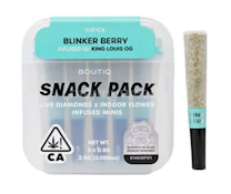 Boutiq Snack Pack - Blinker Berry x King Louis OG 52% - Live Diamond Infused Pre Rolls (5pk)