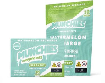 munchies | edibles | watermelon recharge | 10ct | 100mg