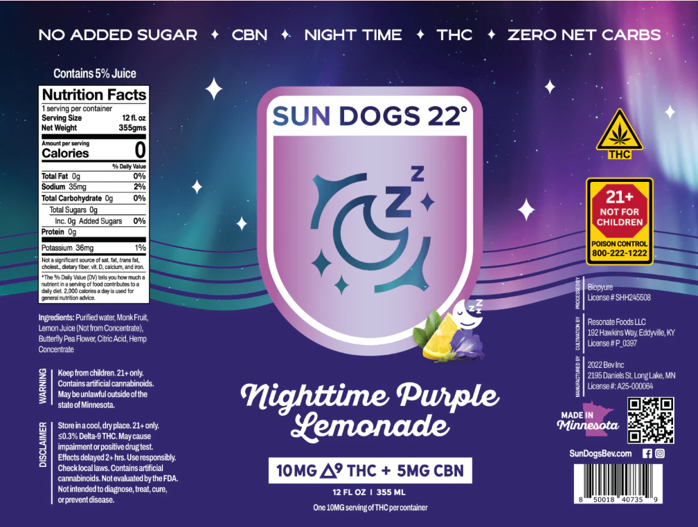 Sun Dogs - Sun Dogs | Nighttime Purple Lemonade | 12oz Main Image