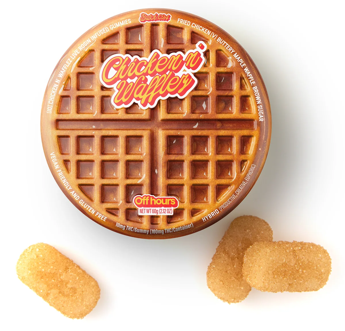 OFFHOURS - CHICKEN N WAFFLEZ - LIVE ROSIN GUMMIES - 100mg