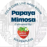 Papaya Mimosa -Hybrid- 70.63% THC | Live Rosin (Concentrate) 1g (Weiss Farms) Nyce   -bf1