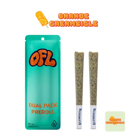 Oakfruitland 2pk Prerolls 2g Orange Creamsicle