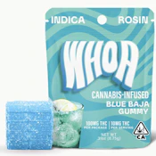WHOA Edibles Rosin Gummy 100mg Indica Blue Baja