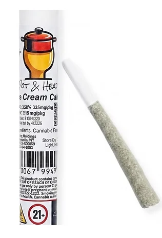 Pot & Head - Pot & head | Pre Roll | Ice Cream Cake | 1G | Main Image