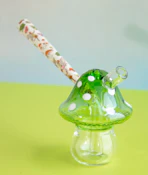 Mushroom Joint Bubbler - Green - Canna Style