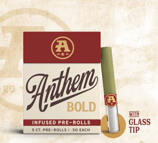 Anthem | Pre roll | Infused | Jet Fuel - Bold glass tip | 2.5G |