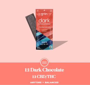 Grön | Dark Chocolate | Jacobsen Sea Salt 1:1 THC:CBD | 100mg