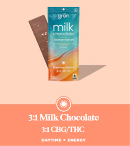 Grön | Milk Chocolate | Jacobsen Sea Salt 3:1 CBG:THC | 100mg