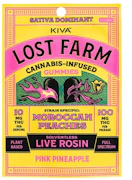 Lost Farm - Pink Pineapple x Moroccan Peaches - 100mg Live Rosin Gummies