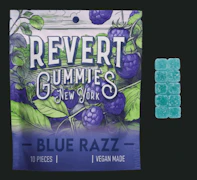 Blue Razz 100mg Gummy Brick - Hybrid | Revert
