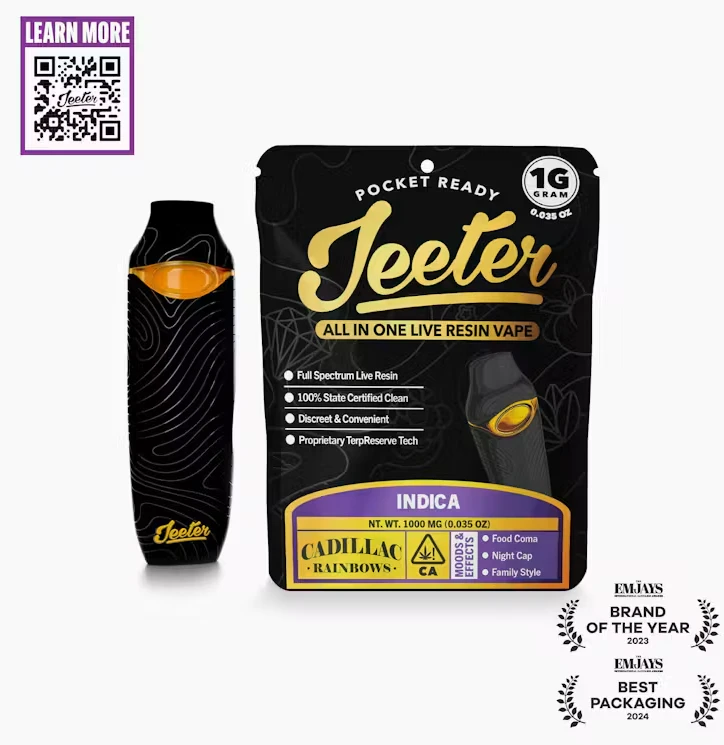 Jeeter - Jeeter AIO Live Resin 1G Vape Cartridge Cadillac Rainbows Main Image