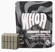 WHOA 100mg Cookies & Cream Chocolate Single Bite