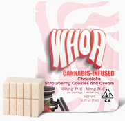 WHOA 100mg Strawberry Cookies & Cream Chocolate Single Bite