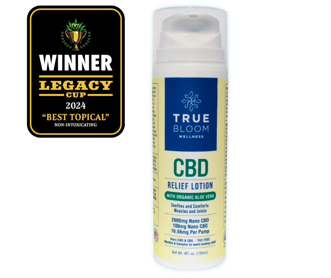 True Bloom Wellness - True Bloom | Relief Lotion | 2000mg CBD | 100mg CBG Main Image