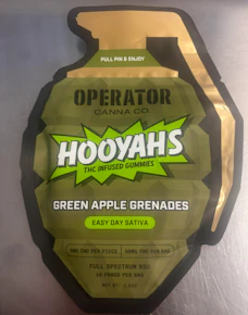 Operator | Edible - Chews - Infused (Full Spectrum RSO) | Green Apple Greenades | 10 pk | 50mg