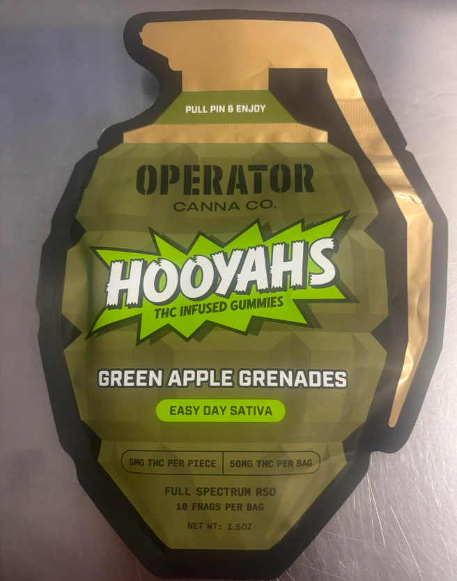 Operator - Operator | Edible - Chews - Infused (Full Spectrum RSO) | Green Apple Greenades | 10 pk | 50mg Main Image
