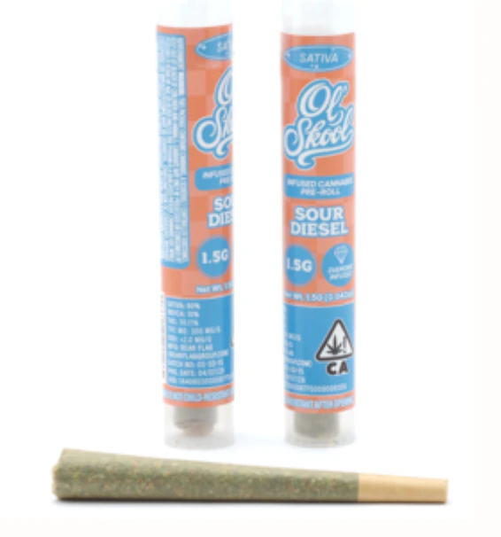 Ol' Skool - Ol' Skool - Sour Diesel - Infused Preroll - 1.5g Main Image