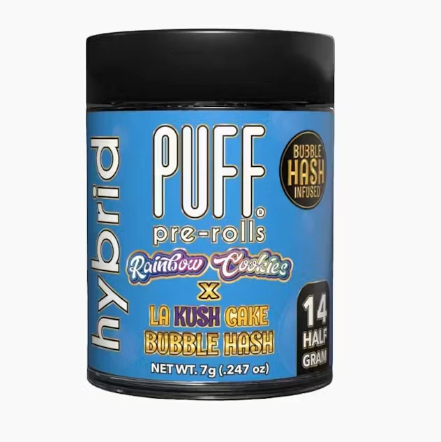 PUFF - PUFF - Bubble Hash Pre Roll - 0.5g - 14 ct. - Hybrid - Rainbow Cookies x LA Kush Cake Main Image