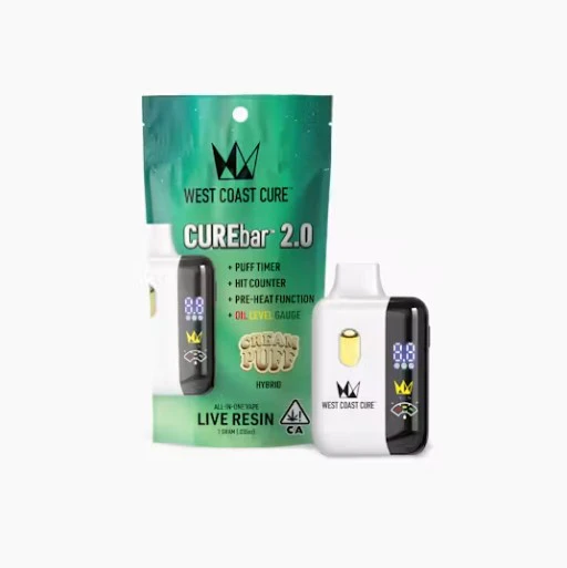 West Coast Cure - West Coast Cure - Disposable - Cream Puff - Cure Bar 2.0 - Live Resin - 1G Main Image