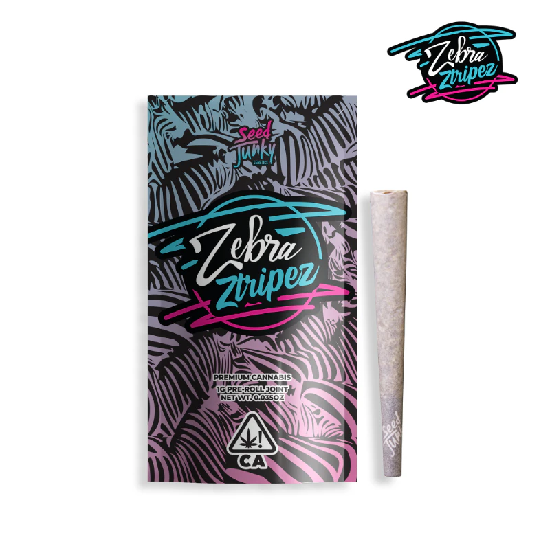 Seed Junky Genetics Michigan - Seed Junky Genetics - 1g Preroll - Zebra Ztripez Main Image