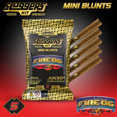 Sluggers - Fire OG Juiced 5 Pack Mini Blunts - Hash/Diamonds/Kief - .7G (3.5G) Main Image