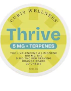Curio Thrive - Chews - 20ct - Orange Spark - 100mg
