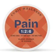 Curio Pain - Chews - 10ct - Blood Orange - 100mg