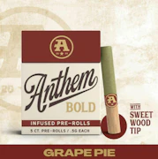 Grape Pie Wood Tip Infused 5pk 0.5g Prerolls - Hybrid | Anthem