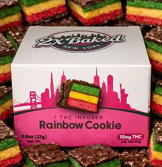2X BAKED - 2X Baked | Edible | Rainbow Cookie | 1pc x 10mg | Main Image
