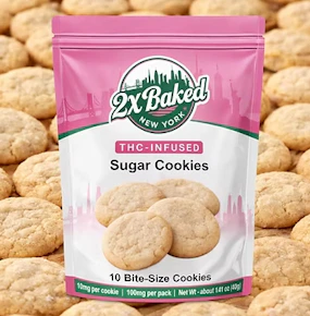 2X Baked | Edible | sugar cookies | 10pc x 100mg |
