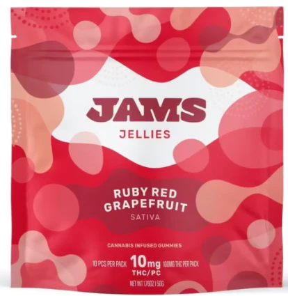 JAMS - Ruby Red Grapefruit 10pk Jellies - Sativa | Jams Main Image