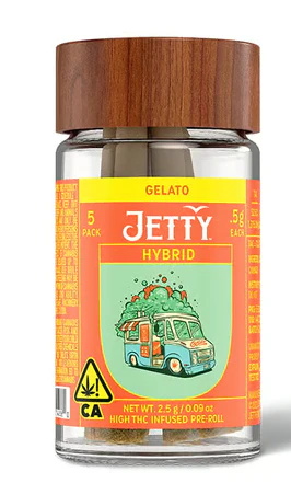 Jetty Extracts - 5pk - (High THC Infused) - Gelato x White Mango - 2.5g (H) - Jetty Main Image