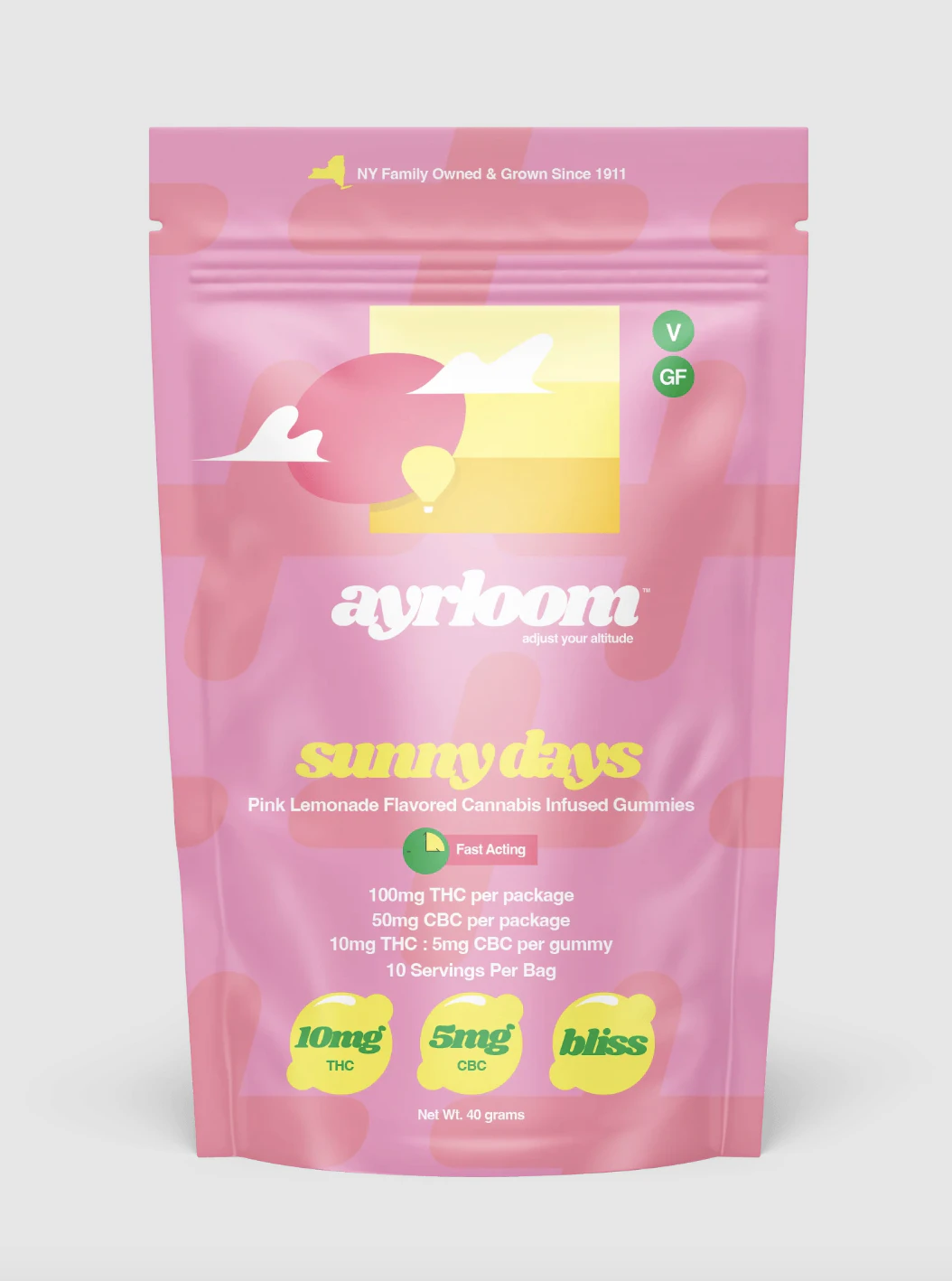 ayrloom - Ayrloom | Sunny Days (10mg THC:5mg CBC) | 10pk Gummies | 100mg Main Image