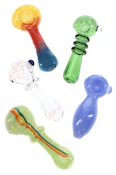SPS | 4" Colored Glass Spoon Pipe | Assorted Colors