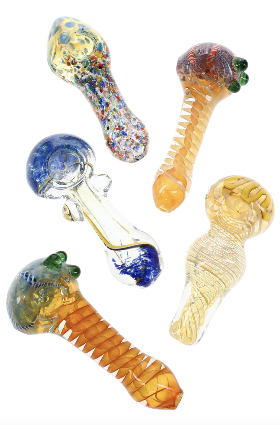 SPS - SPS | 3.5-4" Colored Glass Spoon Pipe | Assorted Colors Main Image