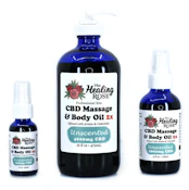 The Healing Rose | Unscented CBD Massage & Body Oil