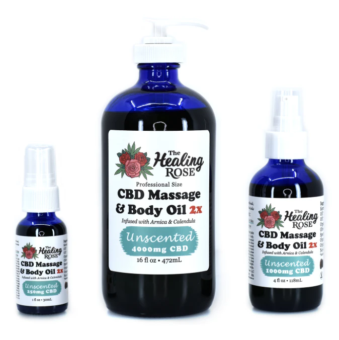 THE HEALING ROSE - The Healing Rose | Unscented CBD Massage & Body Oil Main Image