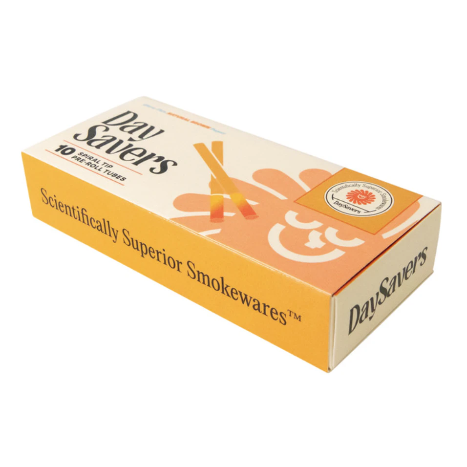 DaySavers - DaySavers | 1 1/4 Natural Brown Artisan Pre Rolled Tubes with Spiral Filter Tips | 10 Pack Main Image